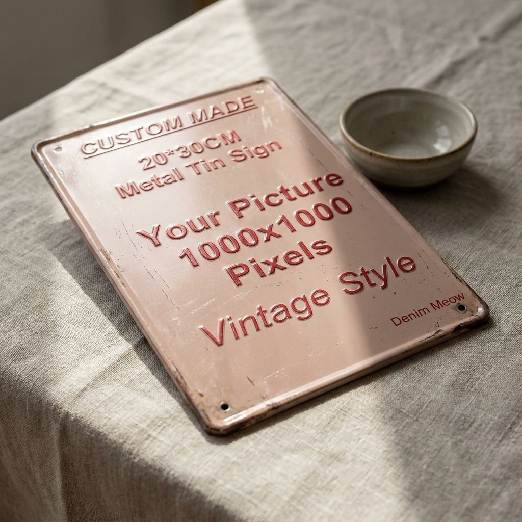Retro Metal Tin Sign, Wall Art Edition — detail