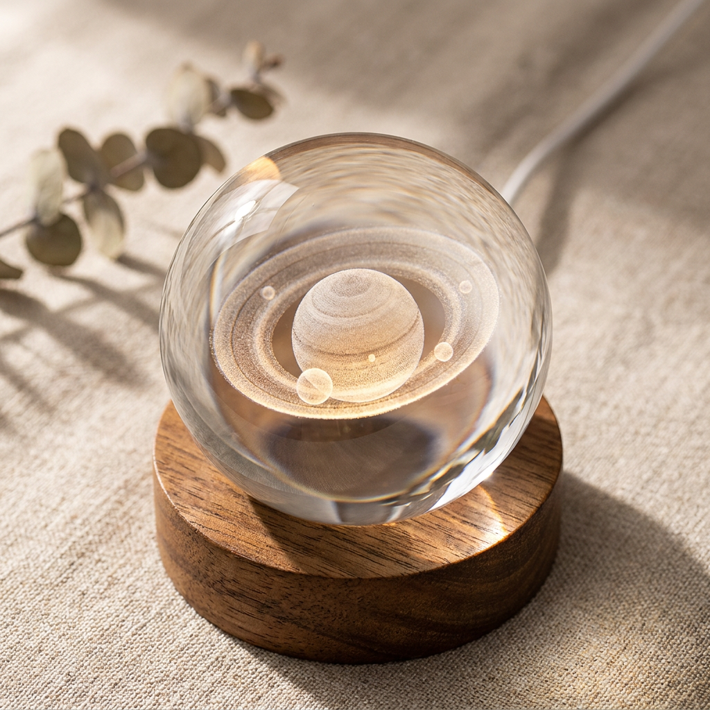 Crystal Ball Night Light, Galaxy Edition — detail