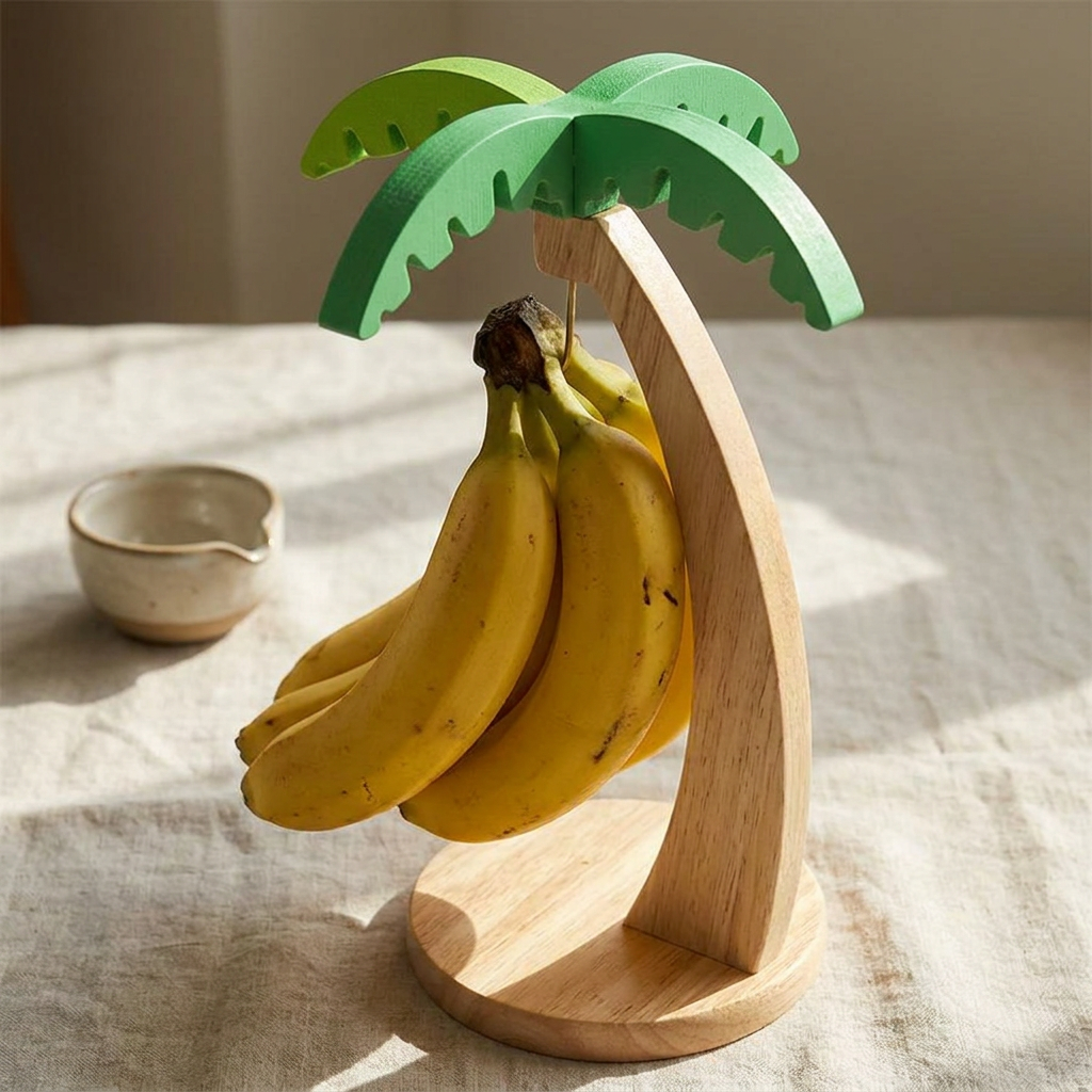 Wooden Banana Rack, Kitchen Edition — detail