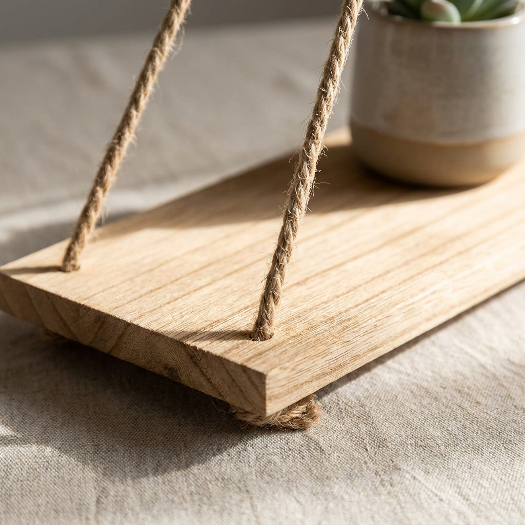 Hanging Wall Shelf, Plant Tray Edition — detail
