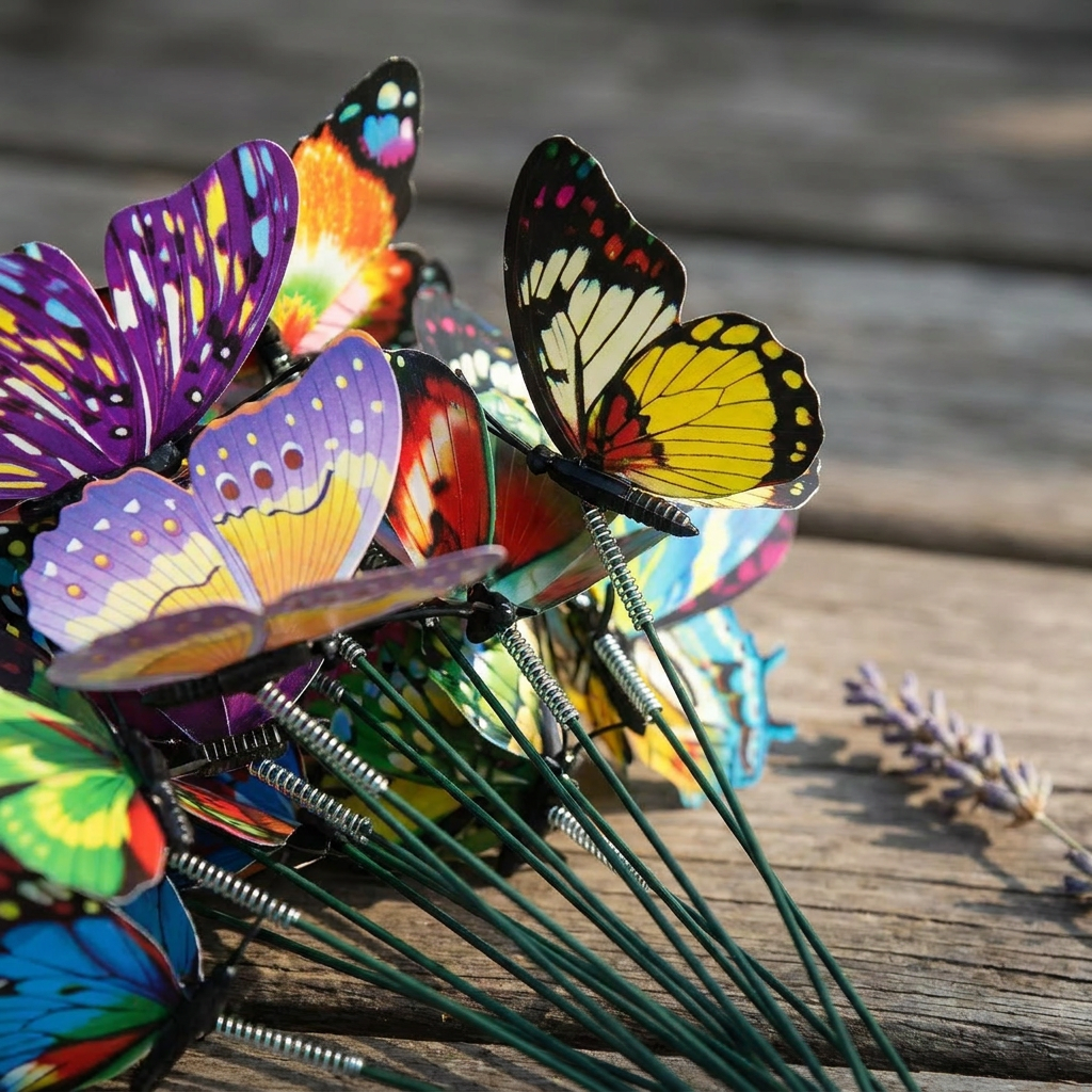 Butterfly Garden Stakes, 24-Piece Set — detail