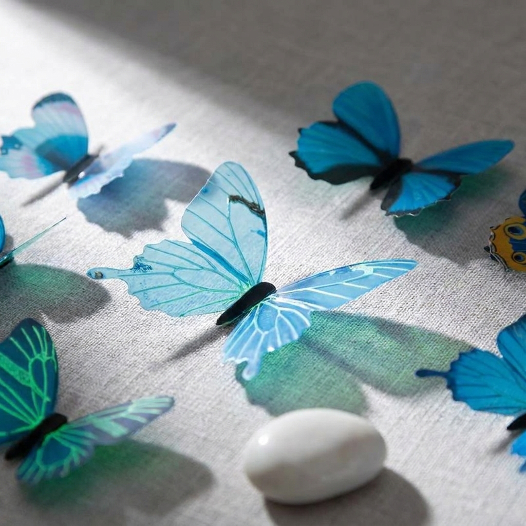 3D Luminous Butterfly Wall Stickers, 12-Piece Set — detail