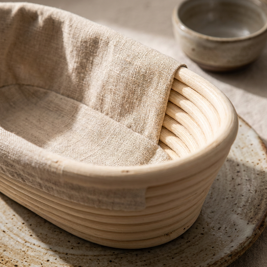 Rattan Display Basket, Oval Woven Edition — detail