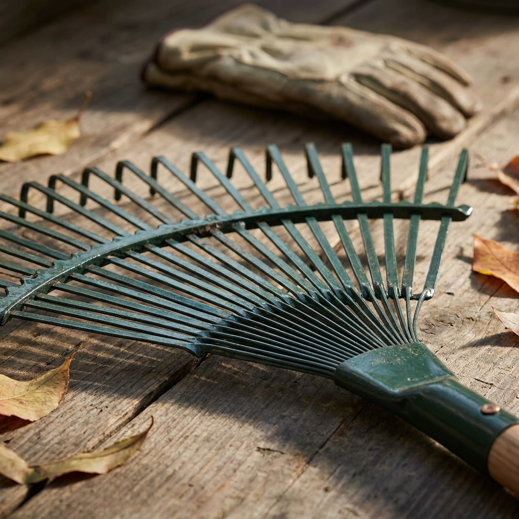 22-Tooth Garden Leaf Rake — detail